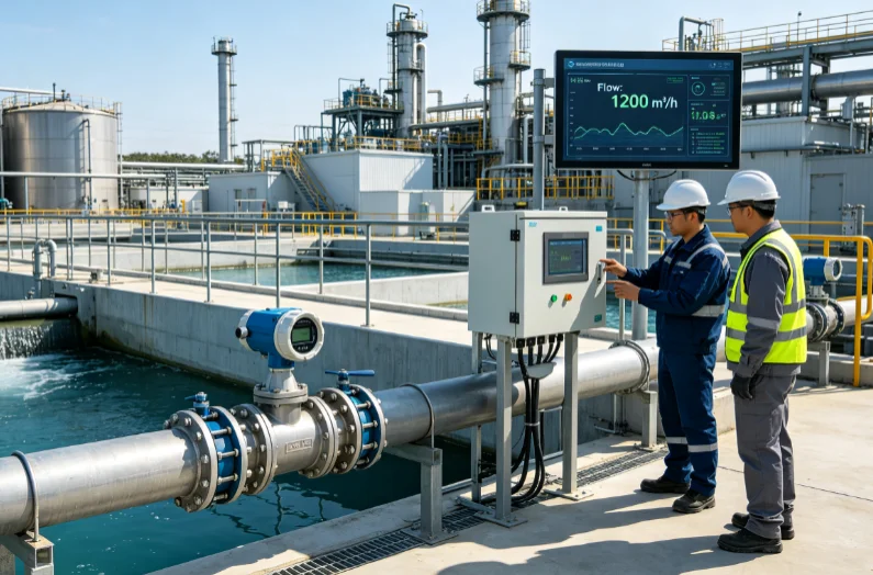 Factory wastewater monitoring system & flow meters