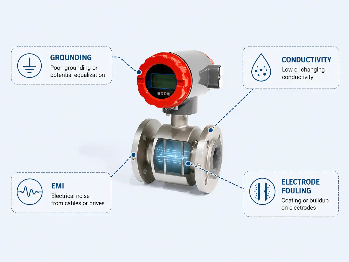 Industrial flow meter diagnostic guide