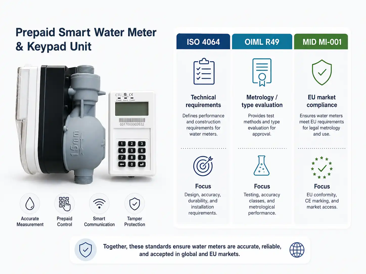 Prepaid smart water meter standards