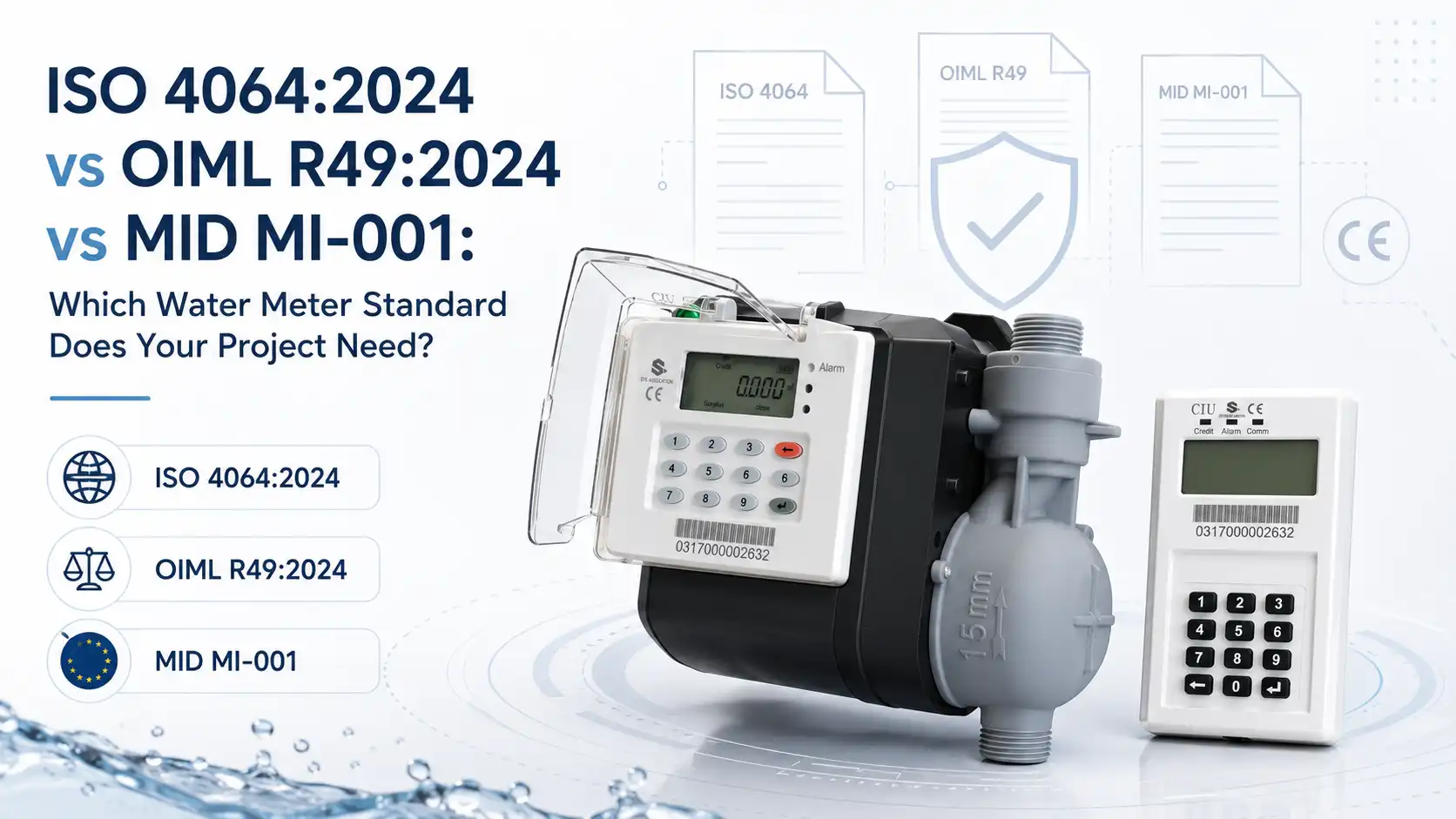 Water meter standards comparison flyer