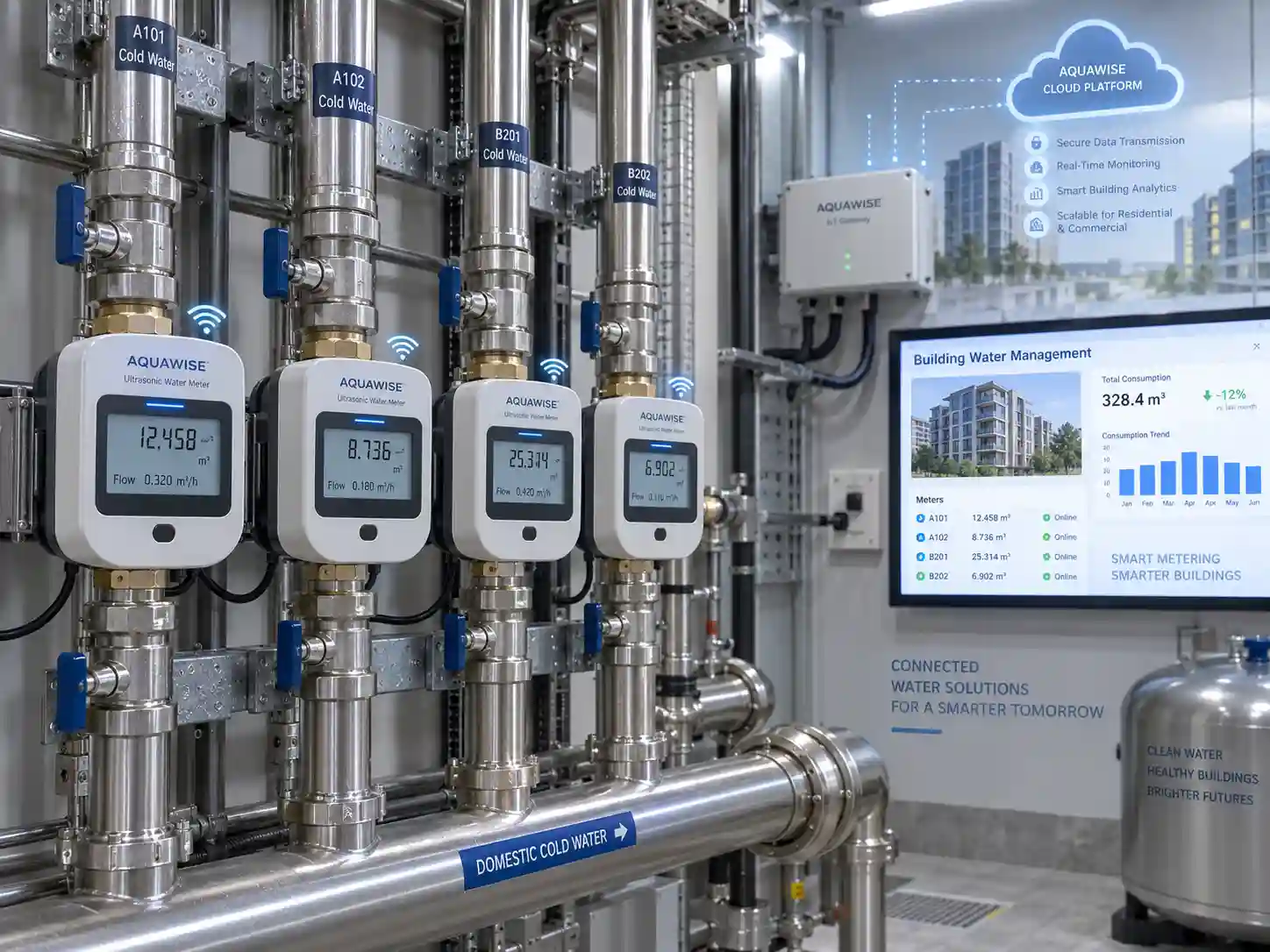 Ultrasonic Water Meters for Residential and Commercial Buildings